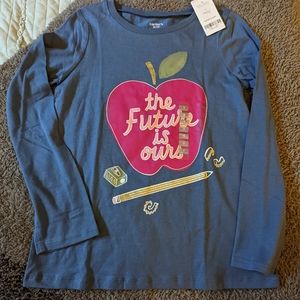 Carter's Kids NWT Sz 8 / 8A The Future is Ours Long Sleeve Tee